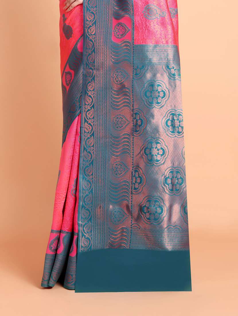 women self design banarasi saree with blouse - 21253456 -  Standard Image - 4