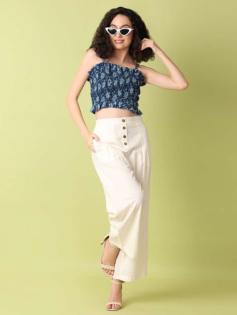 women sleeveless floral printed crop top - 21254103 -  Standard Image - 4