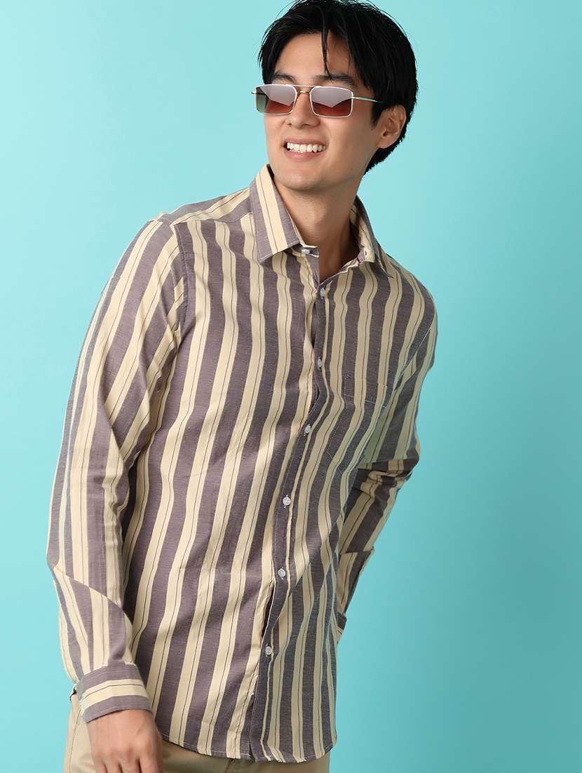 men collared neck long sleeves casual shirt - 21255211 -  Standard Image - 1
