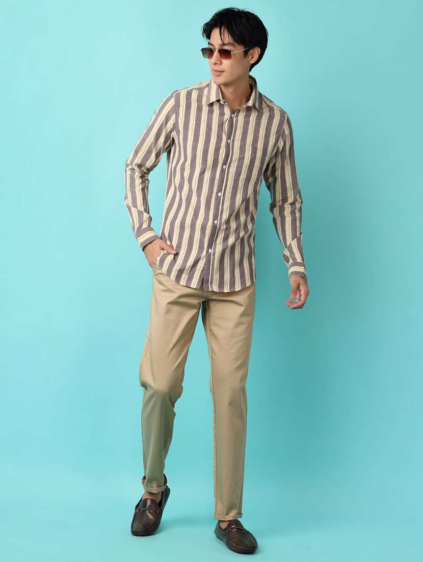 men collared neck long sleeves casual shirt - 21255211 -  Standard Image - 4