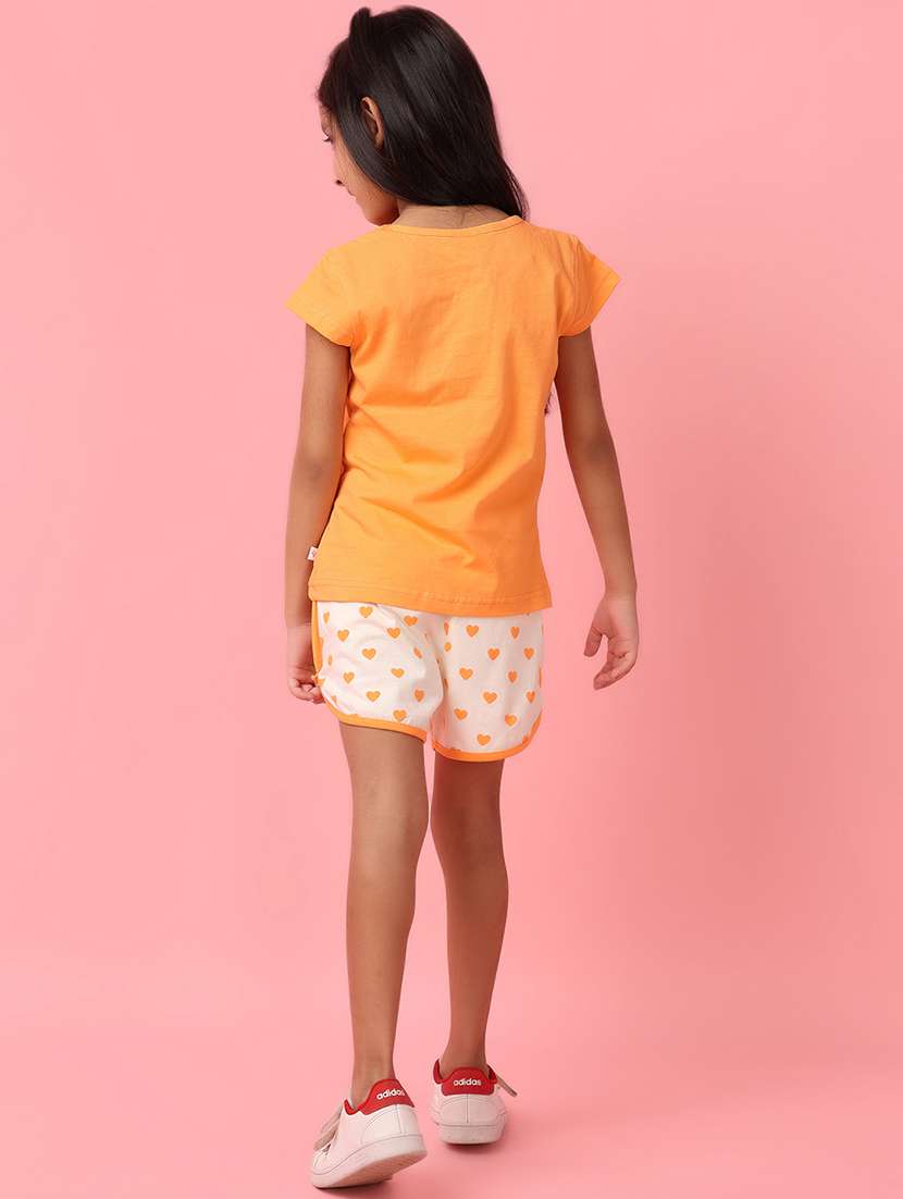 girls front printed shorts twin set - 21255274 -  Standard Image - 4