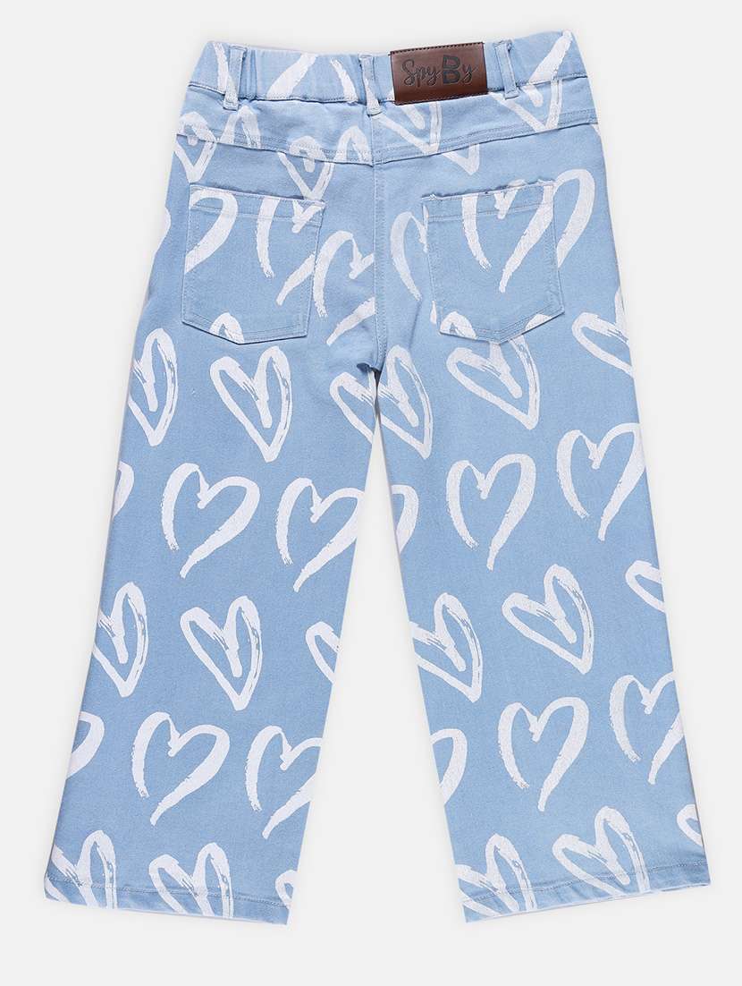 girl blue printed mid rise jean - 21255755 -  Standard Image - 1