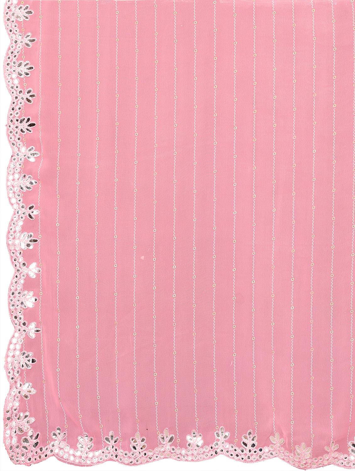 pink self-designed saree with blouse - 21255783 - Standard Image - 4
