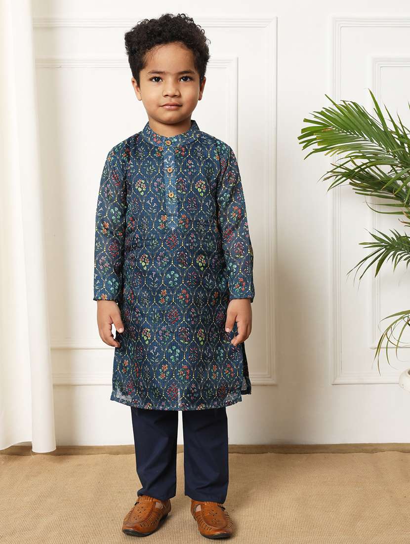boys printed kurta set