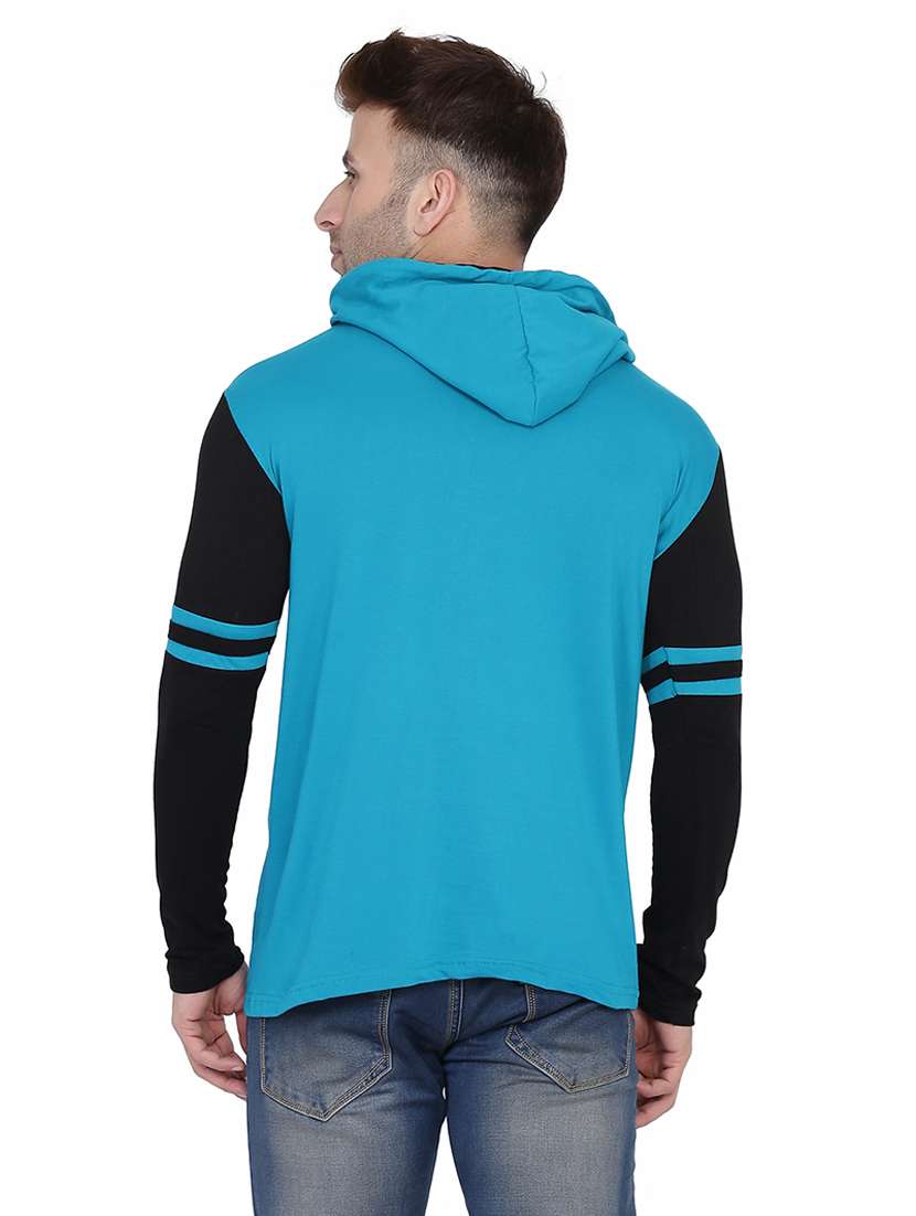 men color block hood neck casual shirt - 21256560 - Standard Image - 1