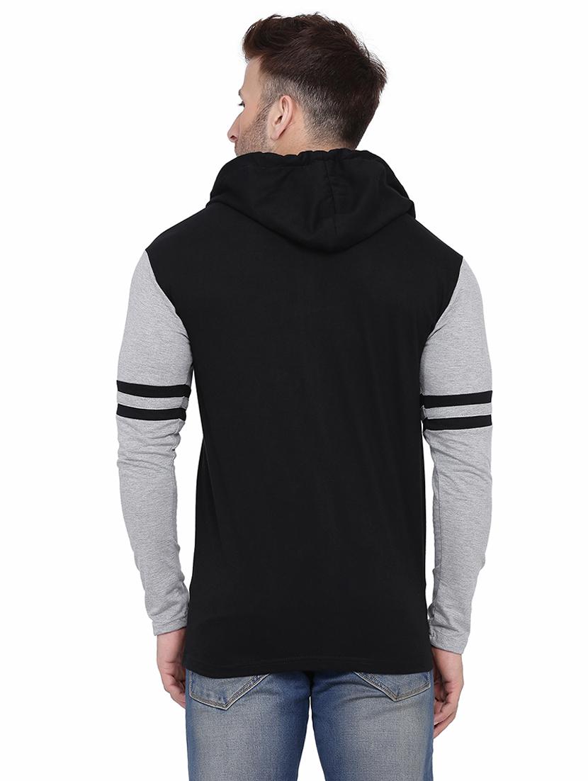 men color block hood neck casual shirt - 21256586 - Standard Image - 1