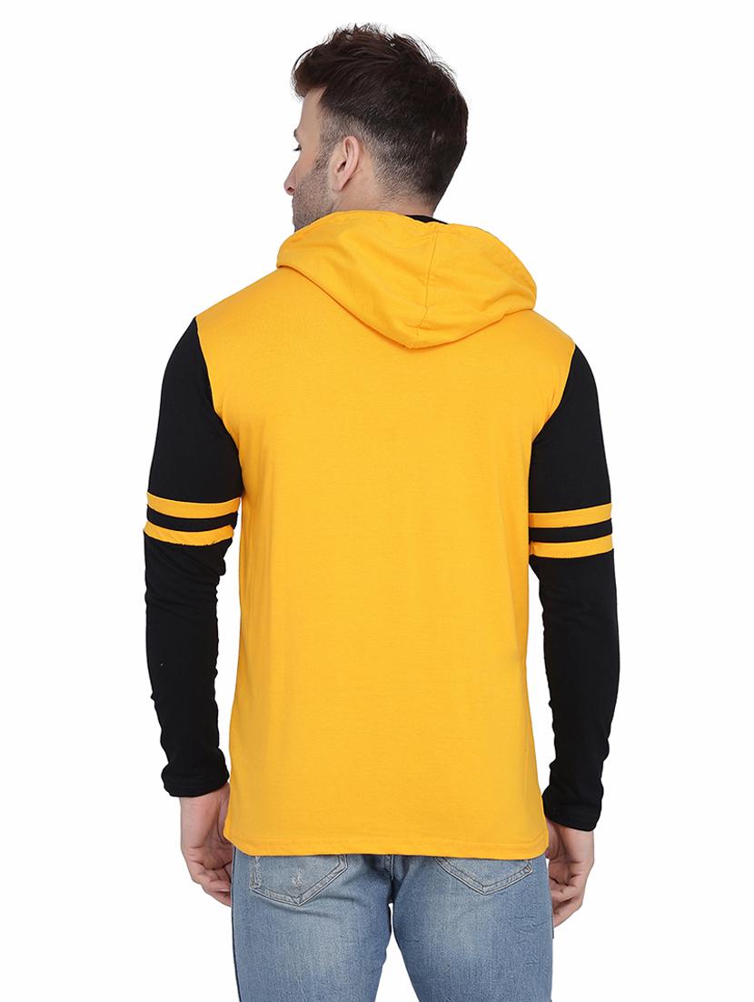 men color block hood neck casual shirt - 21256626 - Standard Image - 1