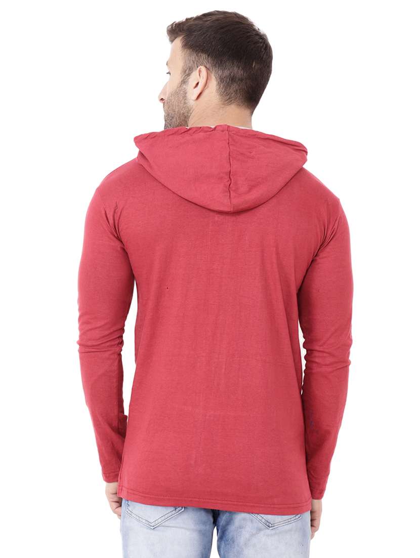 men solid hood neck casual shirt - 21256755 - Standard Image - 1
