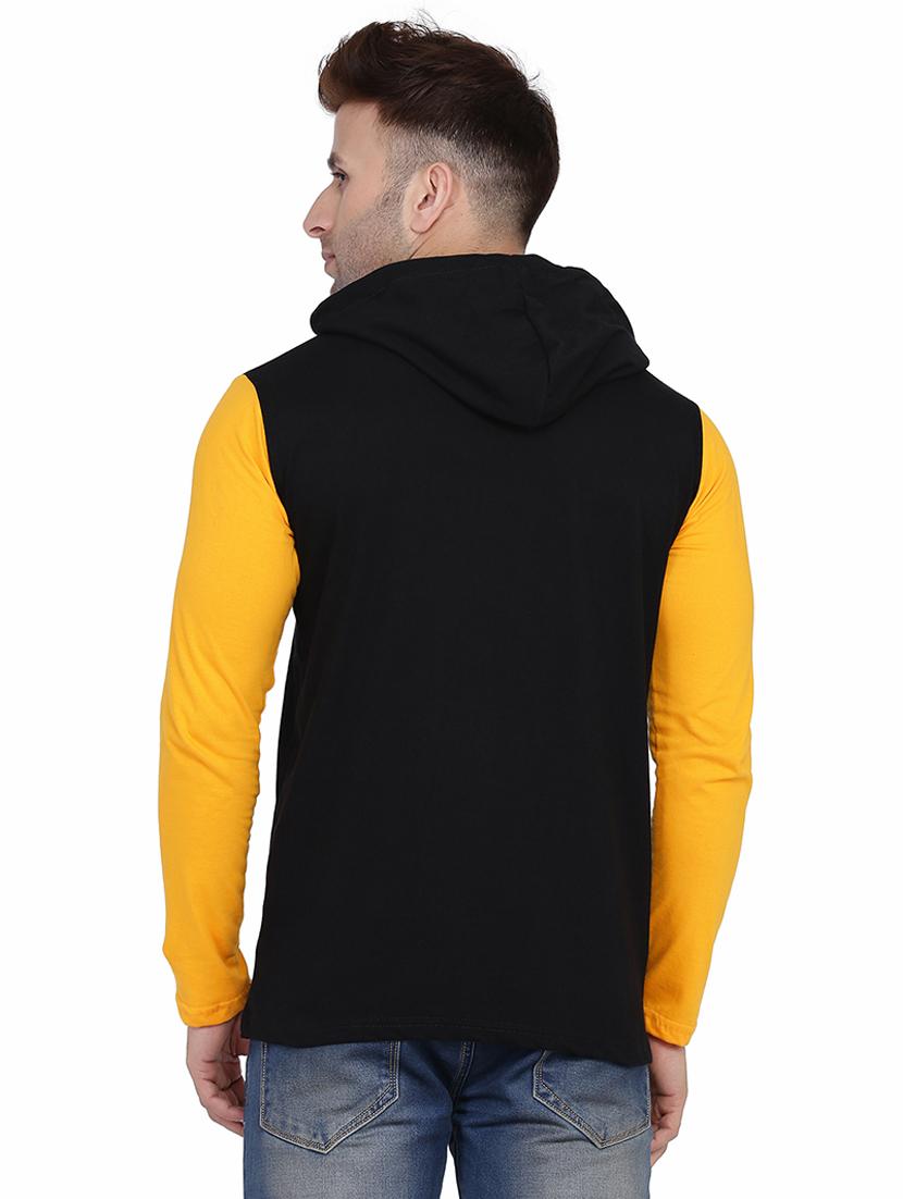 men color block hood neck casual shirt - 21256765 - Standard Image - 1
