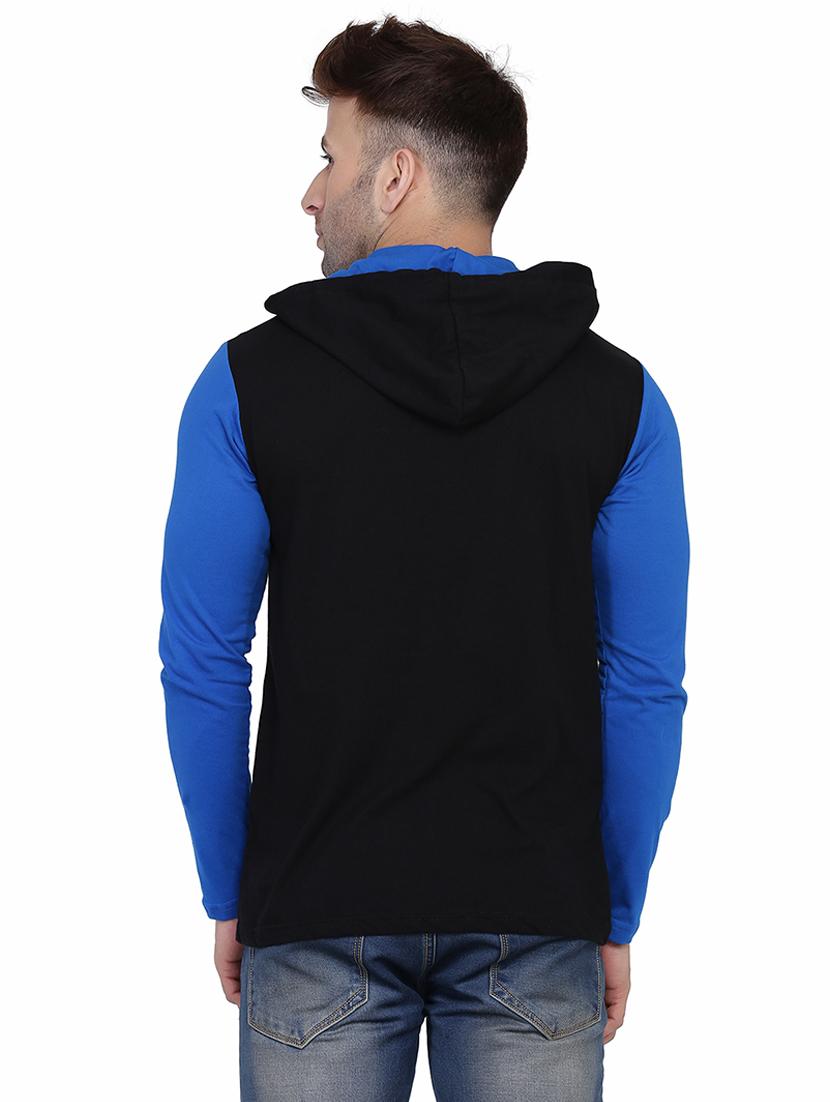 men color block hooded casual shirt - 21256791 - Standard Image - 1