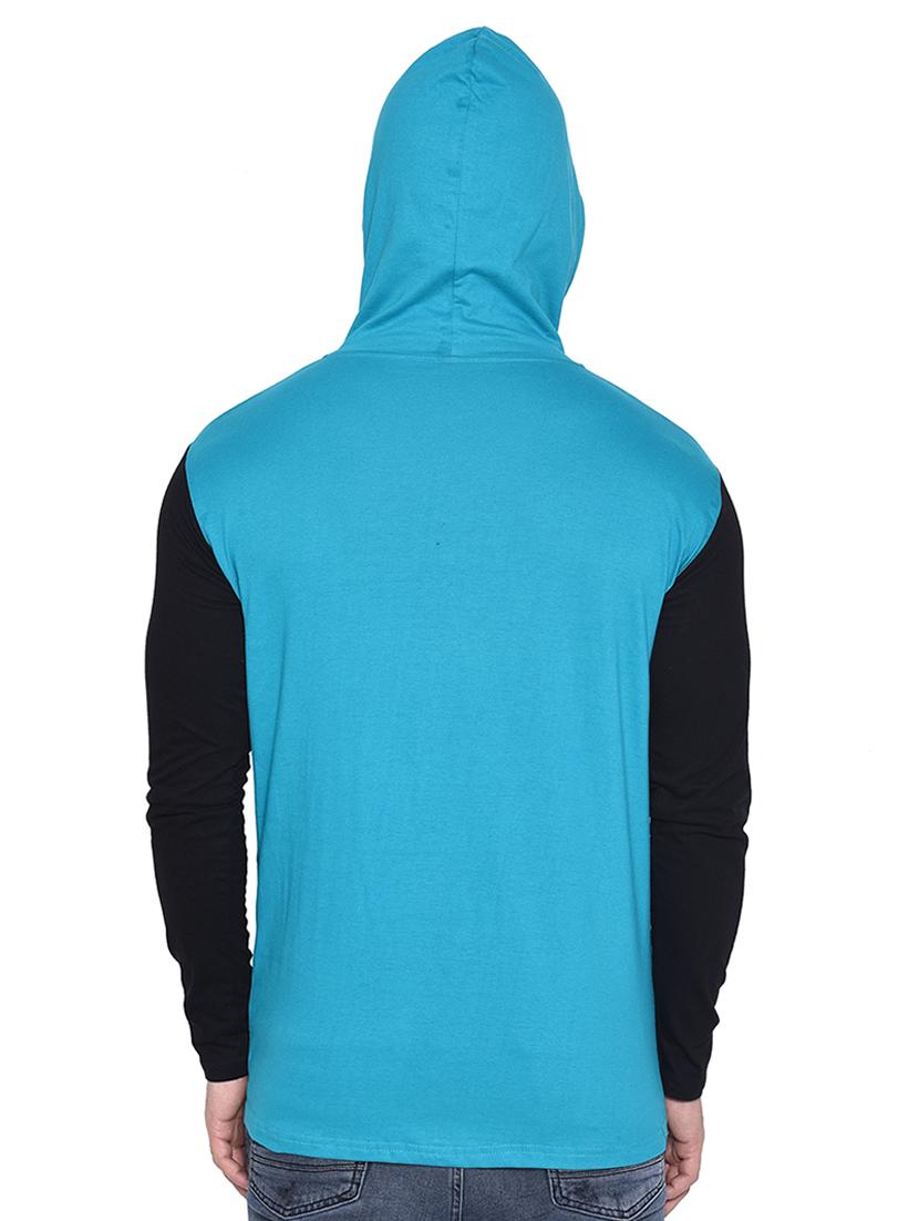 men color block hooded casual shirt - 21256804 - Standard Image - 1
