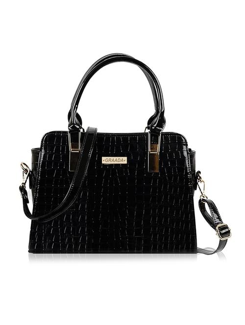 black leatherette handbag - 21259550 - Standard Image - 0