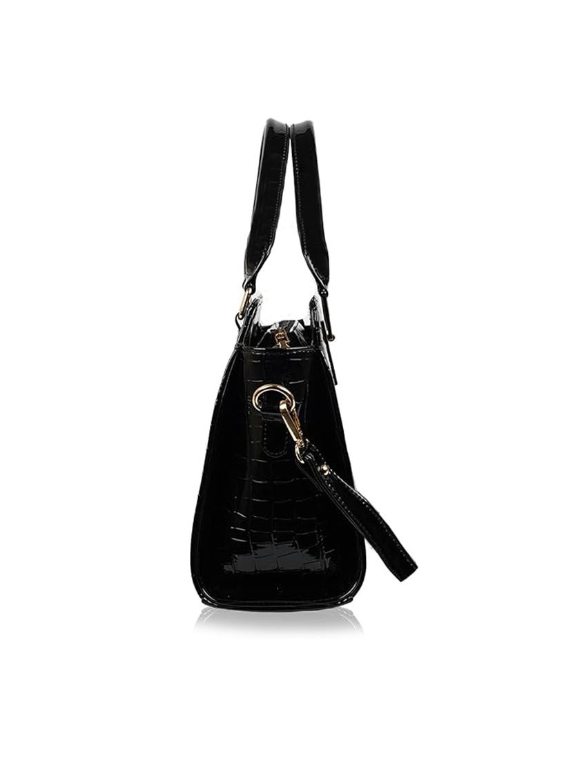 black leatherette handbag - 21259550 - Standard Image - 1