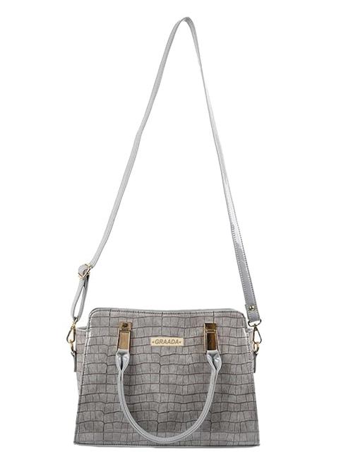 grey leatherette handbag - 21259552 -  Standard Image - 0