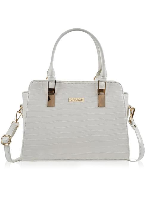 white leatherette handbag - 21259555 -  Standard Image - 0