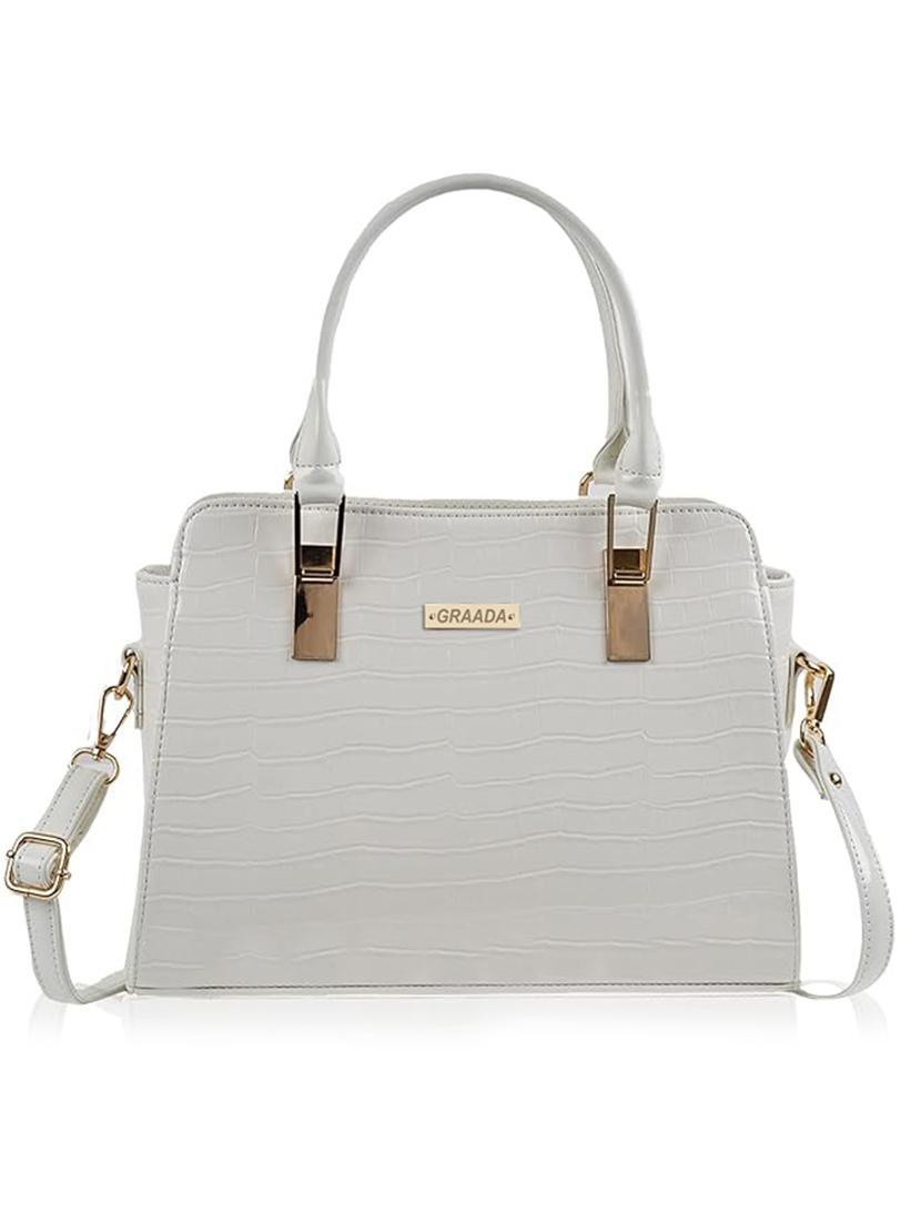 white leatherette handbag - 21259555 -  Zoom Image - 0