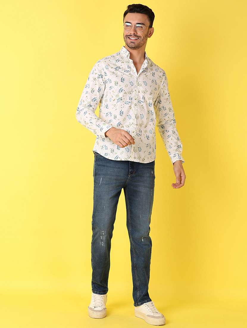 men printed collared long sleeves shirt - 21260182 - Standard Image - 4