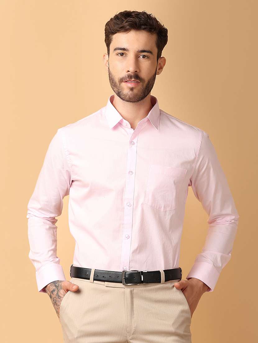 men collared long sleeve formal shirt