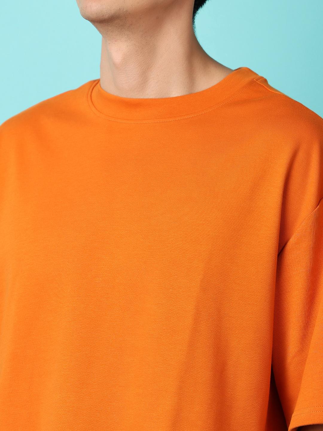 orange cotton front print tshirt - 21260870 - Standard Image - 1