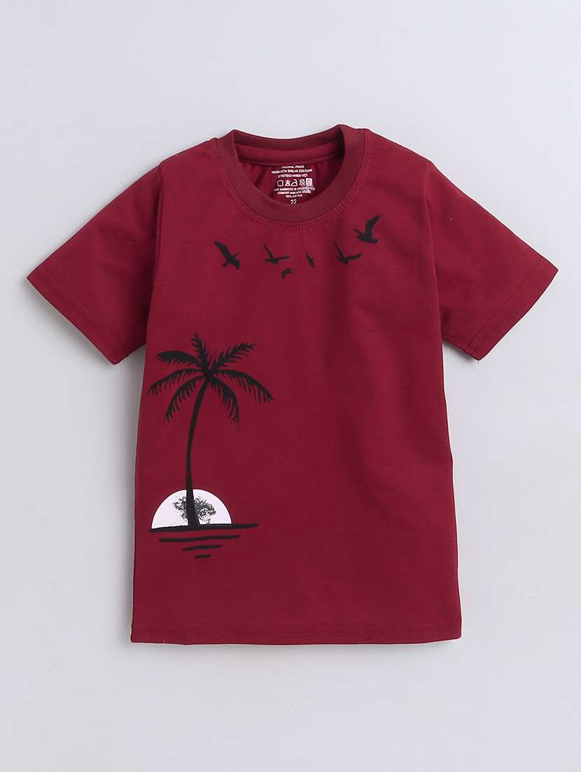 boys front print cotton t-shirt - 21261944 -  Standard Image - 1