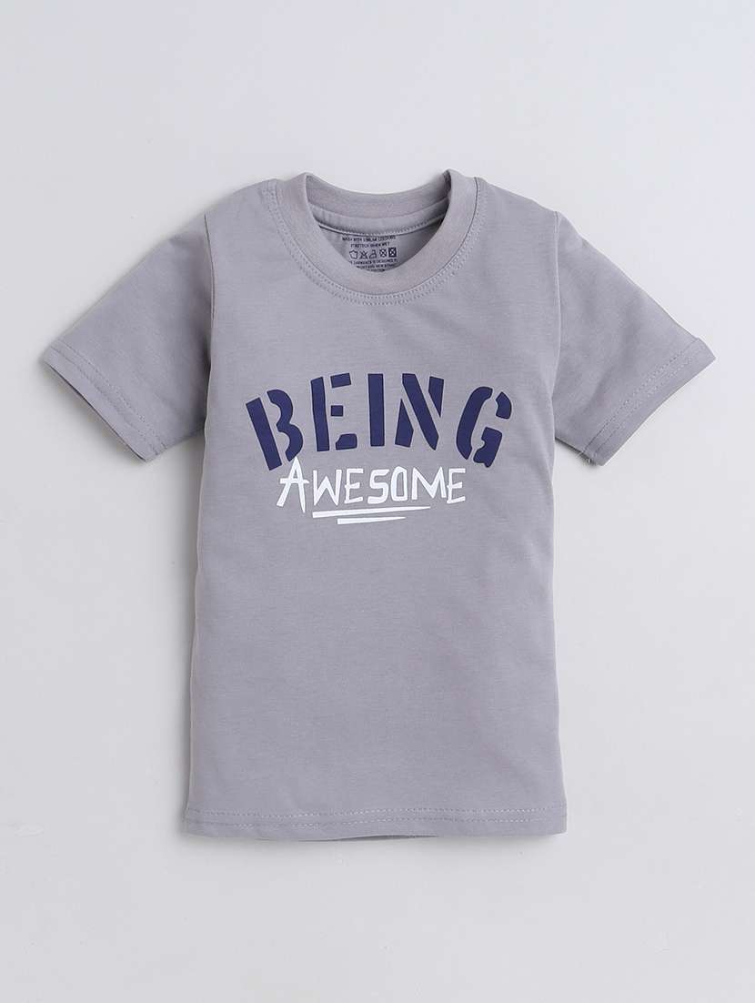 boys chest print cotton t-shirt - 21261946 -  Standard Image - 1