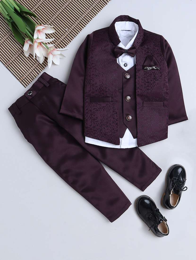boys party wear 4 piece suit set