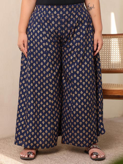 women ankle-length printed palazzo - 21262049 - Standard Image - 0