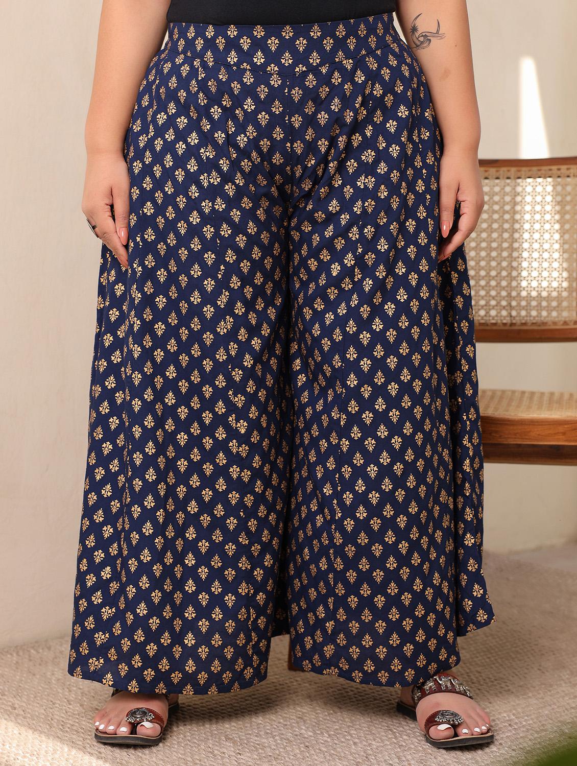 women ankle-length printed palazzo - 21262049 - Zoom Image - 0