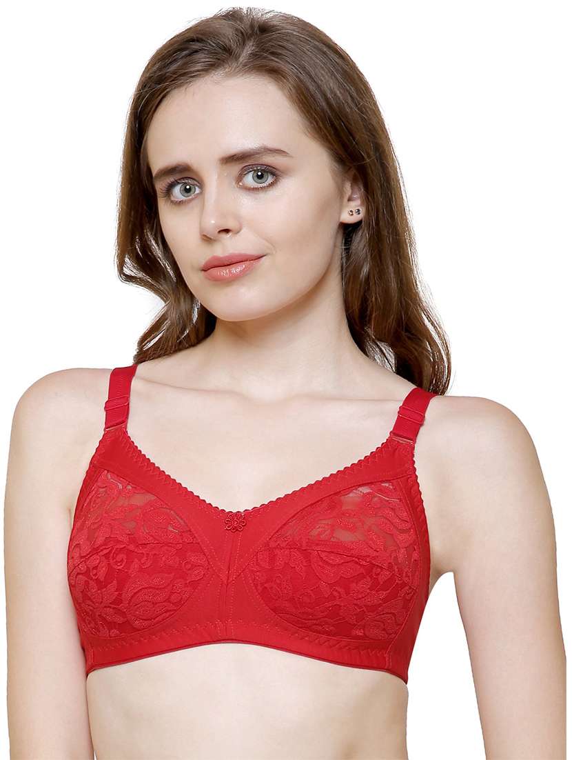 women lace detailed regular bra