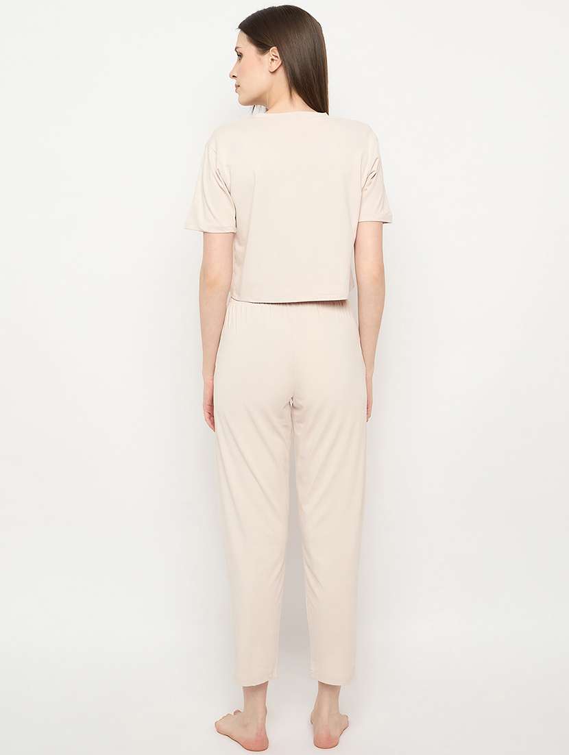 women printed pyjama nightwear set - 21263275 -  Standard Image - 4