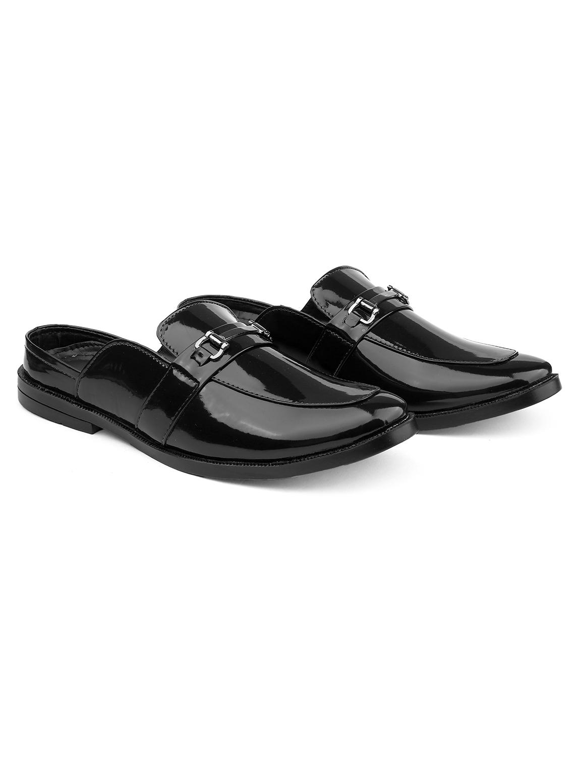 men black slip on mules - 21263304 - Standard Image - 1