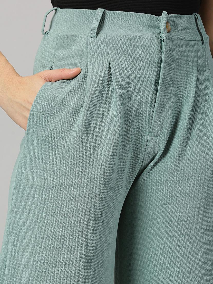 pastel green polyester trousers - 21264866 - Standard Image - 4