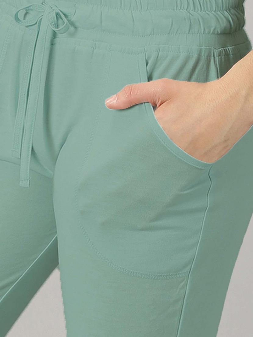 green polyester cigarette pants - 21264867 - Standard Image - 4