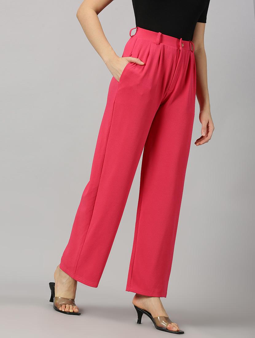 pink polyester wide leg trouser - 21264875 -  Standard Image - 1