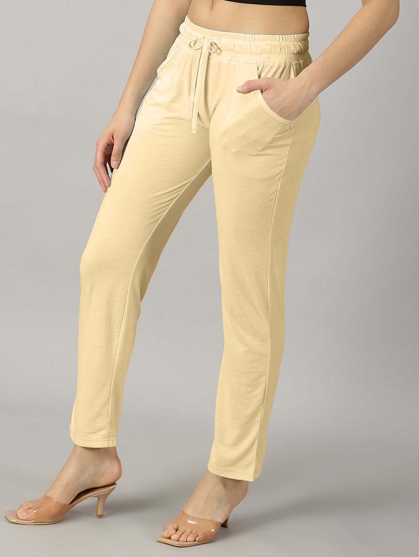 yellow polyester cigarette pants - 21264876 - Standard Image - 1