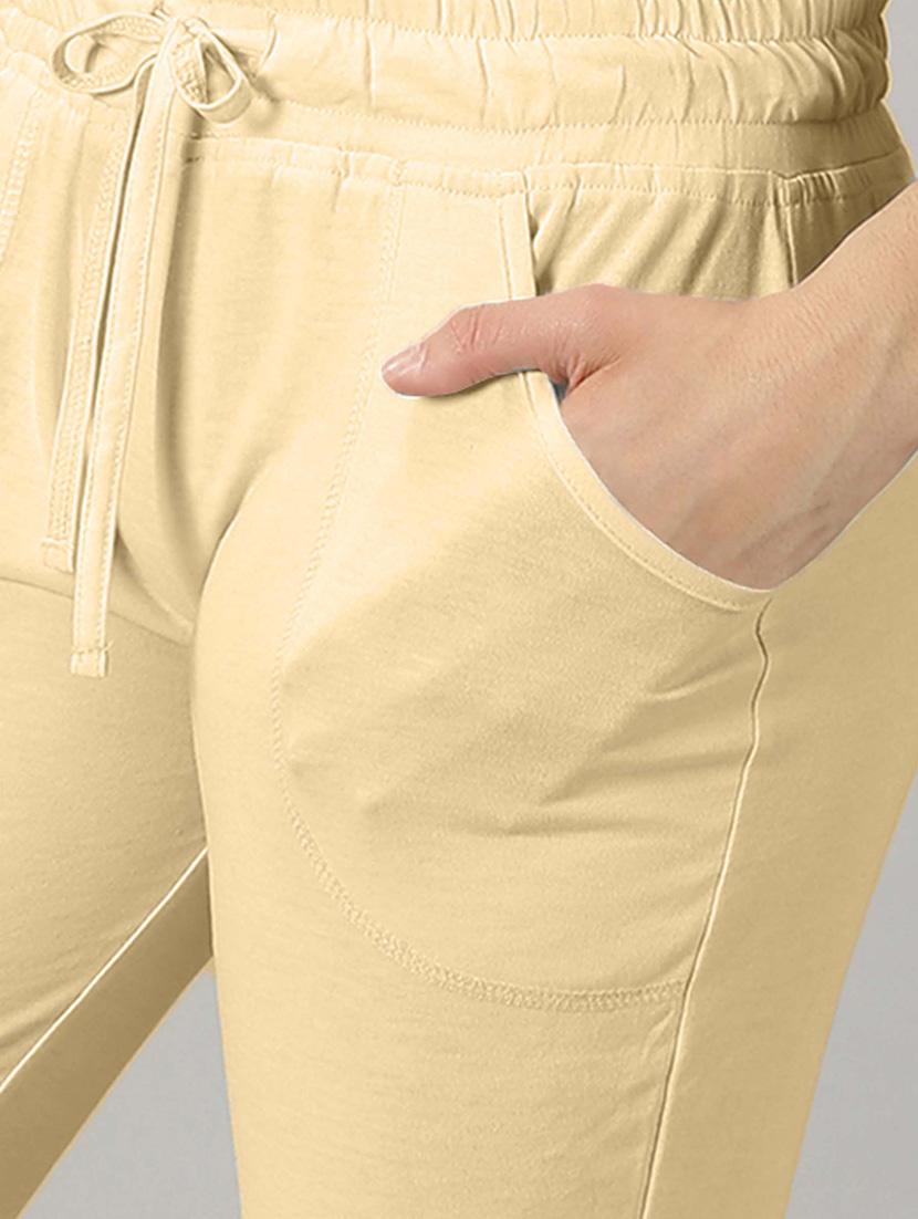 yellow polyester cigarette pants - 21264876 - Standard Image - 4