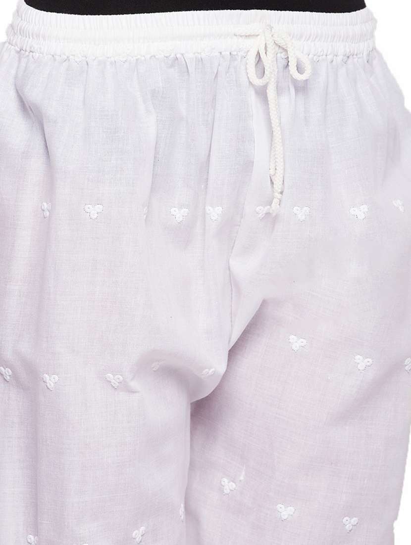 women embroidered high rise pant - 21264890 -  Standard Image - 4