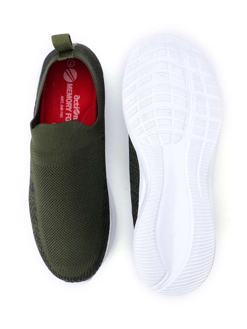 olive mesh sport shoes - 21265924 -  Standard Image - 4
