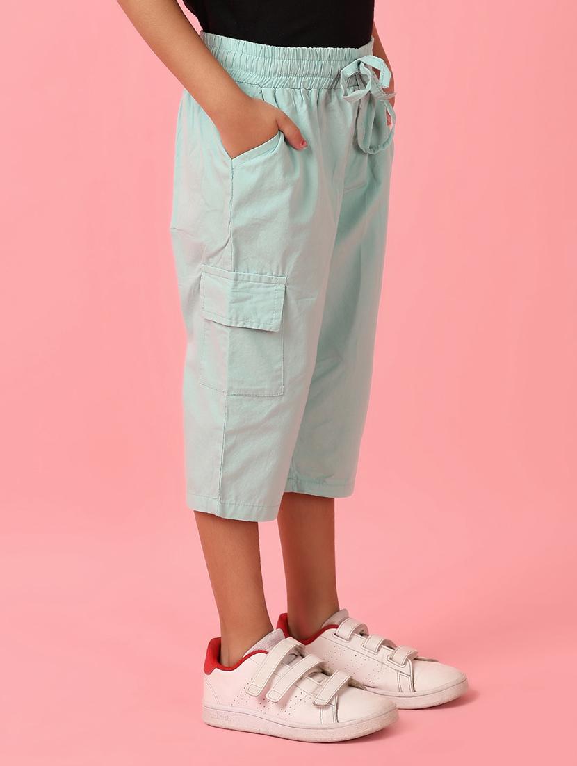 girls solid cotton three fourths - 21266169 - Standard Image - 1