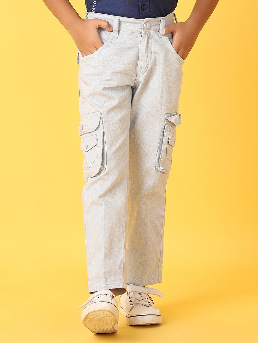 boys grey printed cargos - 21266201 - Zoom Image - 0