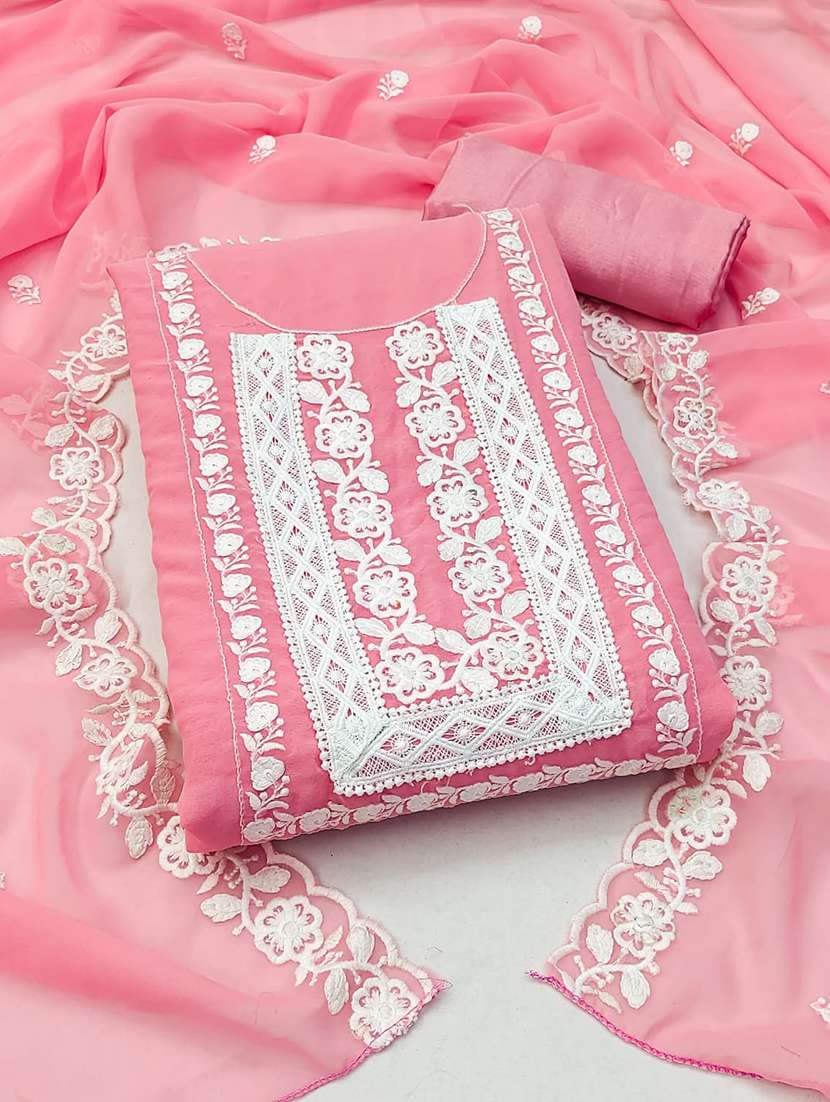 embroidered unstitched suit set