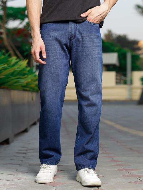men mid rise plain denim jeans - 21268243 - Standard Image - 0