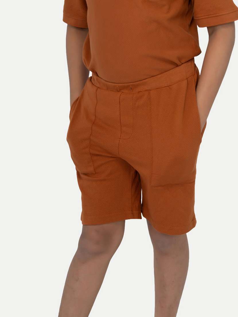 rust cotton shorts  - 21268507 -  Standard Image - 1