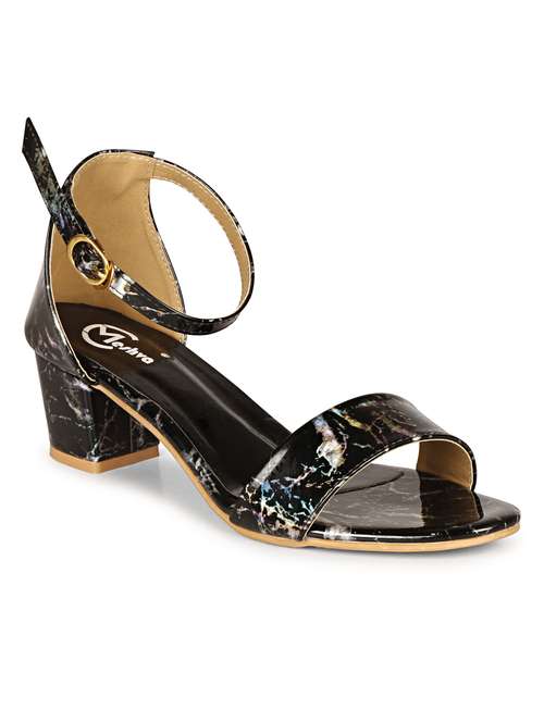 women black ankle strap sandal - 21269015 -  Standard Image - 0