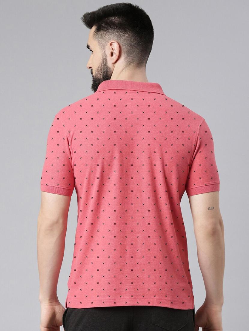 coral cotton all over print tshirt - 21269268 - Standard Image - 1
