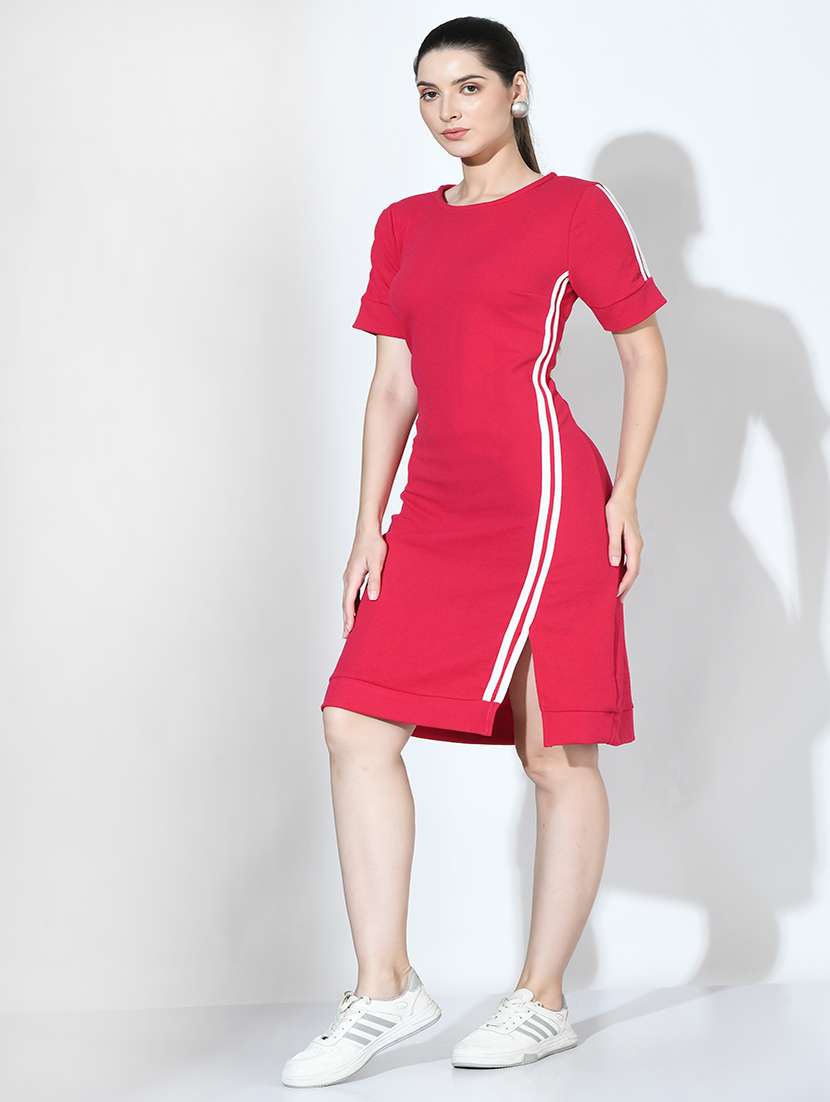 red polyester bodycon dress - 21270095 -  Standard Image - 1