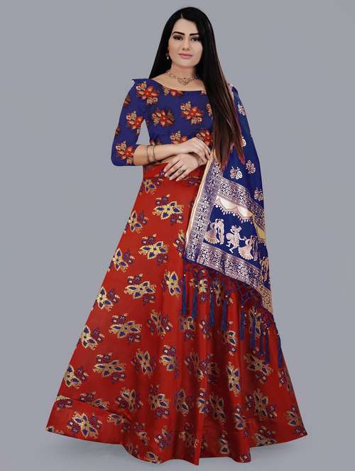 women semi-stitched lehenga choli with dupatta - 21270800 -  Standard Image - 0