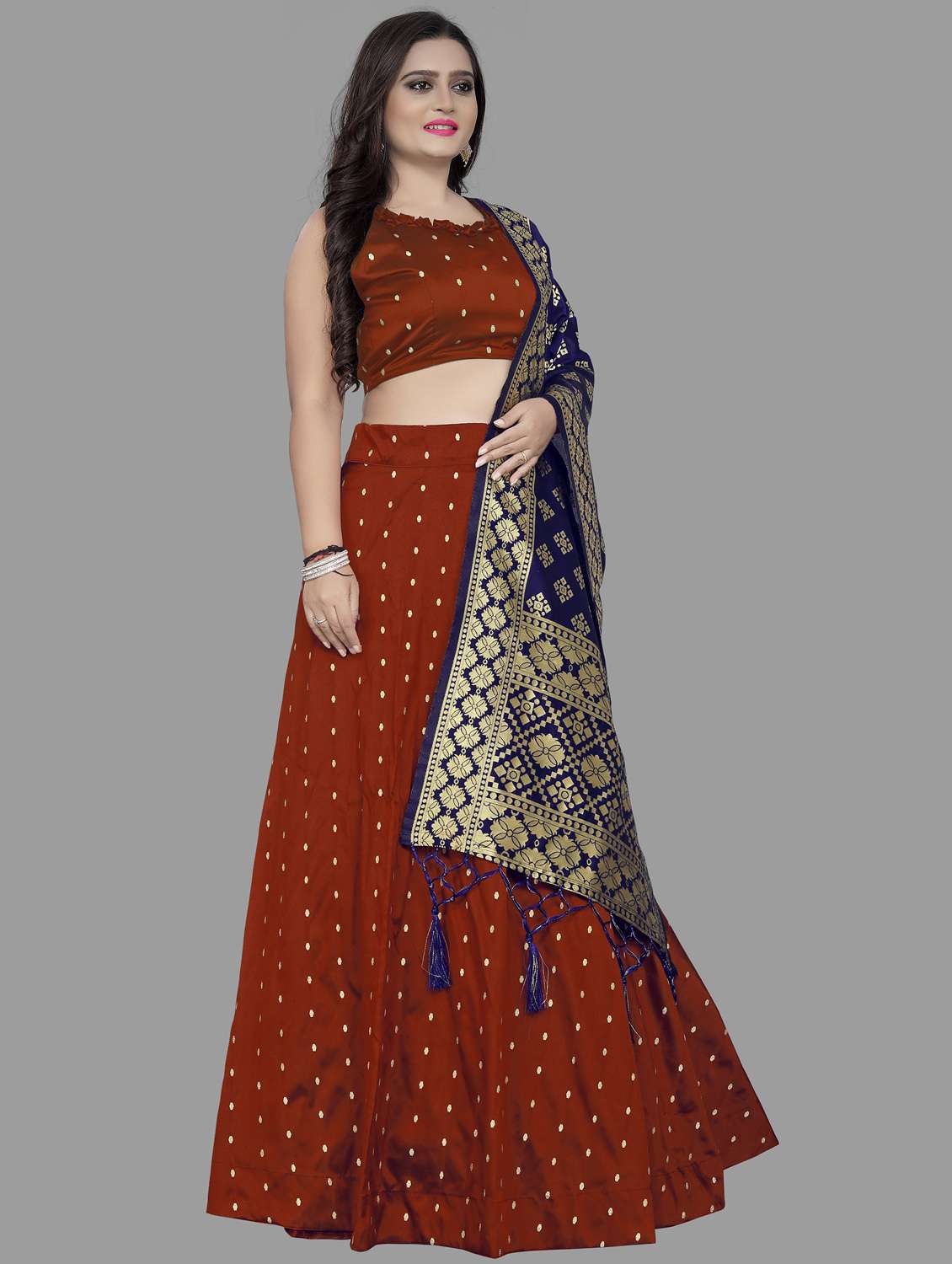 women semi-stitched lehenga choli with dupatta - 21270915 - Standard Image - 1