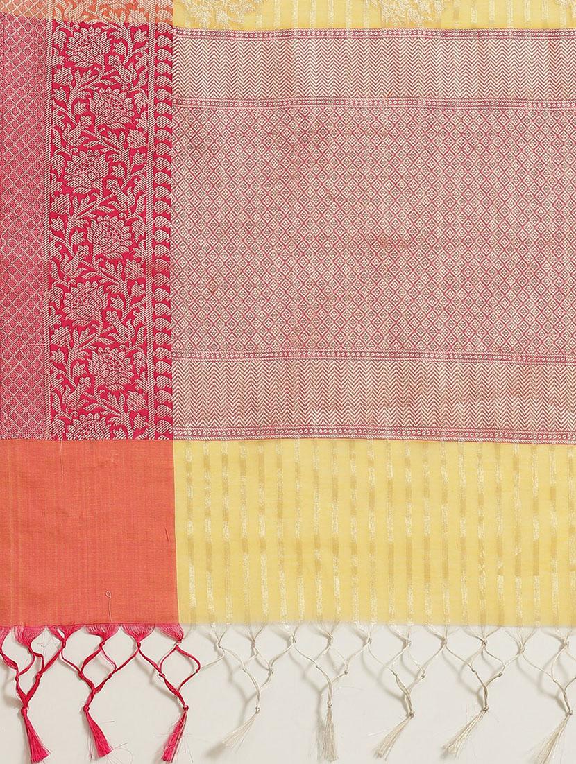 self design handloom saree with blouse - 21271432 - Standard Image - 4