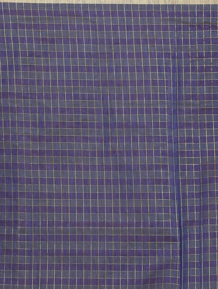 women checkered handloom saree with blouse - 21271438 - Standard Image - 4